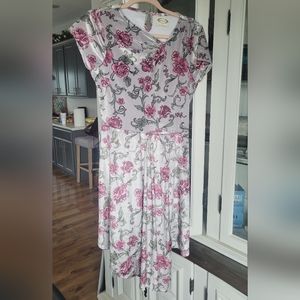 Joyfolie Gray & Floral Dress